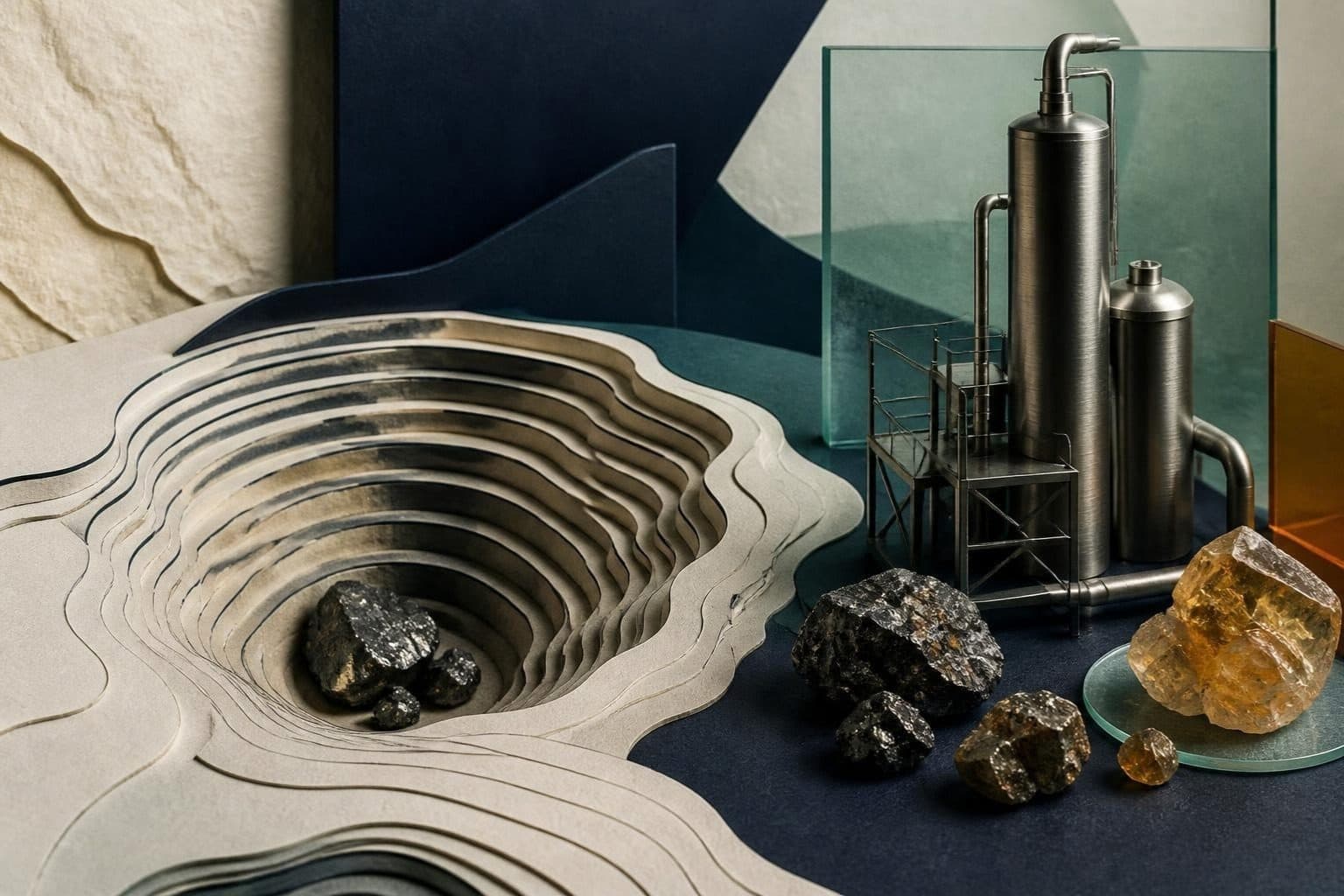Minh họa biên tập AI về hoạt động chính của Masan High-Tech Materials (Khai thác mỏ); không phải ảnh doanh nghiệp, nhà máy hay sự kiện có thật.